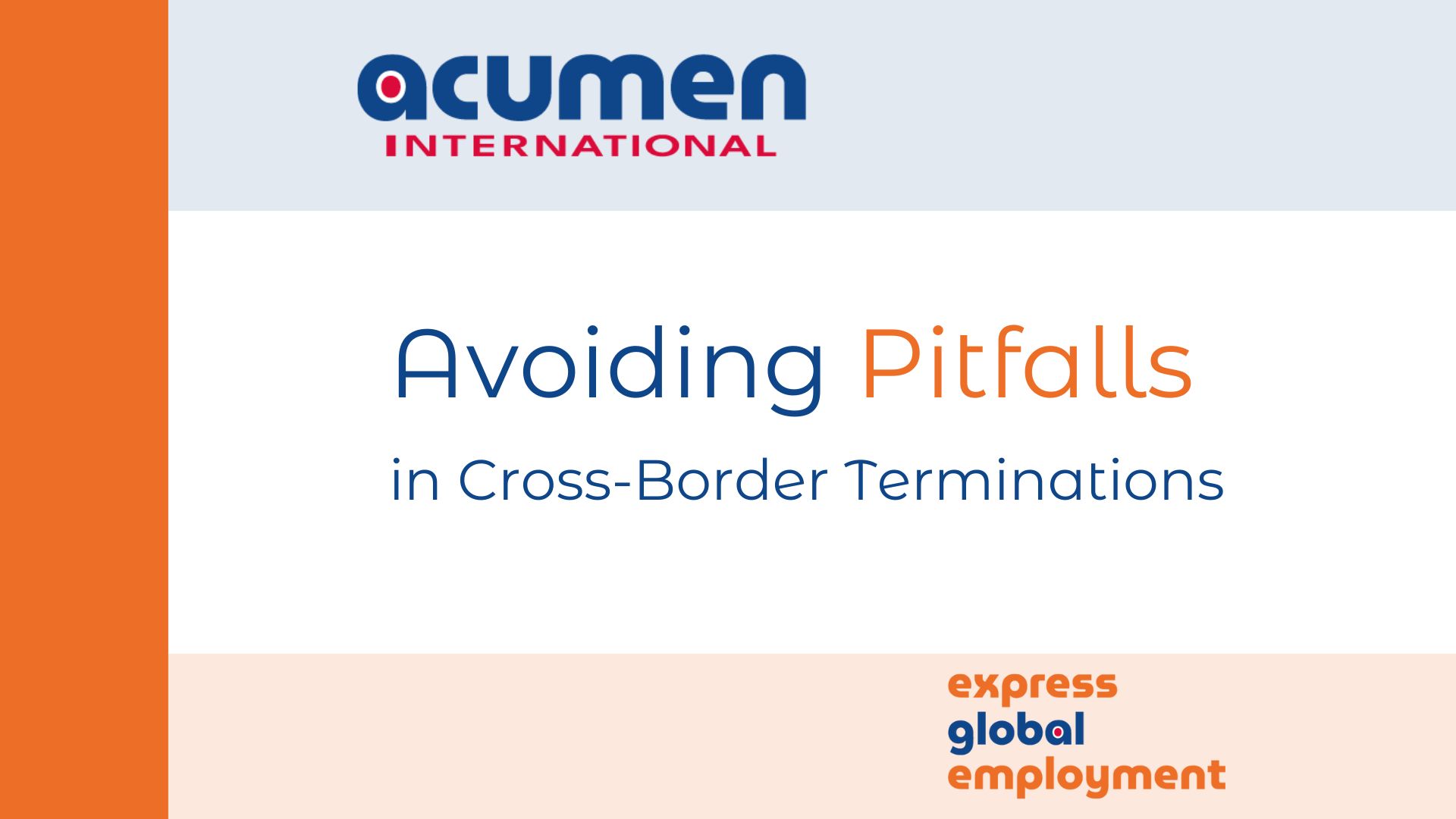 International Employment Law Avoiding Pitfalls in Cross-Border Terminations
